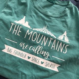 “The mountains are calling” Disney shirt